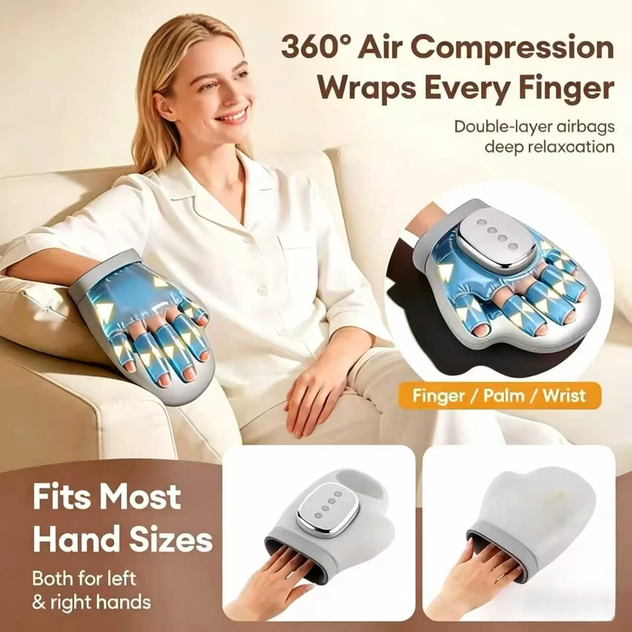 Hand Massager for Joint Pain Relief Airbag Kneading Automatically Finger Kneading Palm Acupoint Device Beauty Health Care Tool
Hand Massager for Joint Pain Relief Airbag Kneading Automatically Finger Kneading Palm Acupoint Device Beauty Health Care Tool