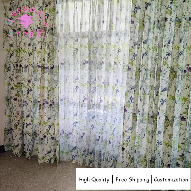 Sample Custom American Countryside Printed Curtains for Living Room Blooming Flowers Fabric Window Screens Sheer Sun Protection
Sample Custom American Countryside Printed Curtains for Living Room Blooming Flowers Fabric Window Screens Sheer Sun Protection