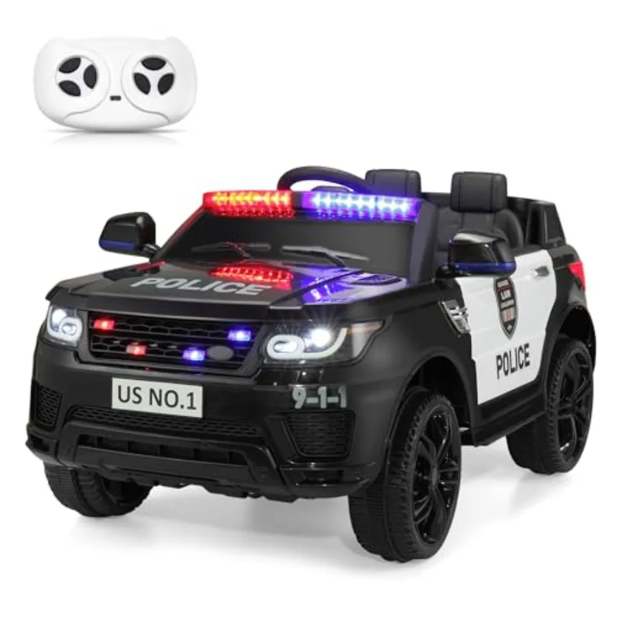 TOBBI Police Car Ride-on Electric Toy for Aged 1-8: Carbon Black, ABS Plastic, Remote Control, Siren, Flashing Lights, Music, S
TOBBI Police Car Ride-on Electric Toy for Aged 1-8: Carbon Black, ABS Plastic, Remote Control, Siren, Flashing Lights, Music, S
