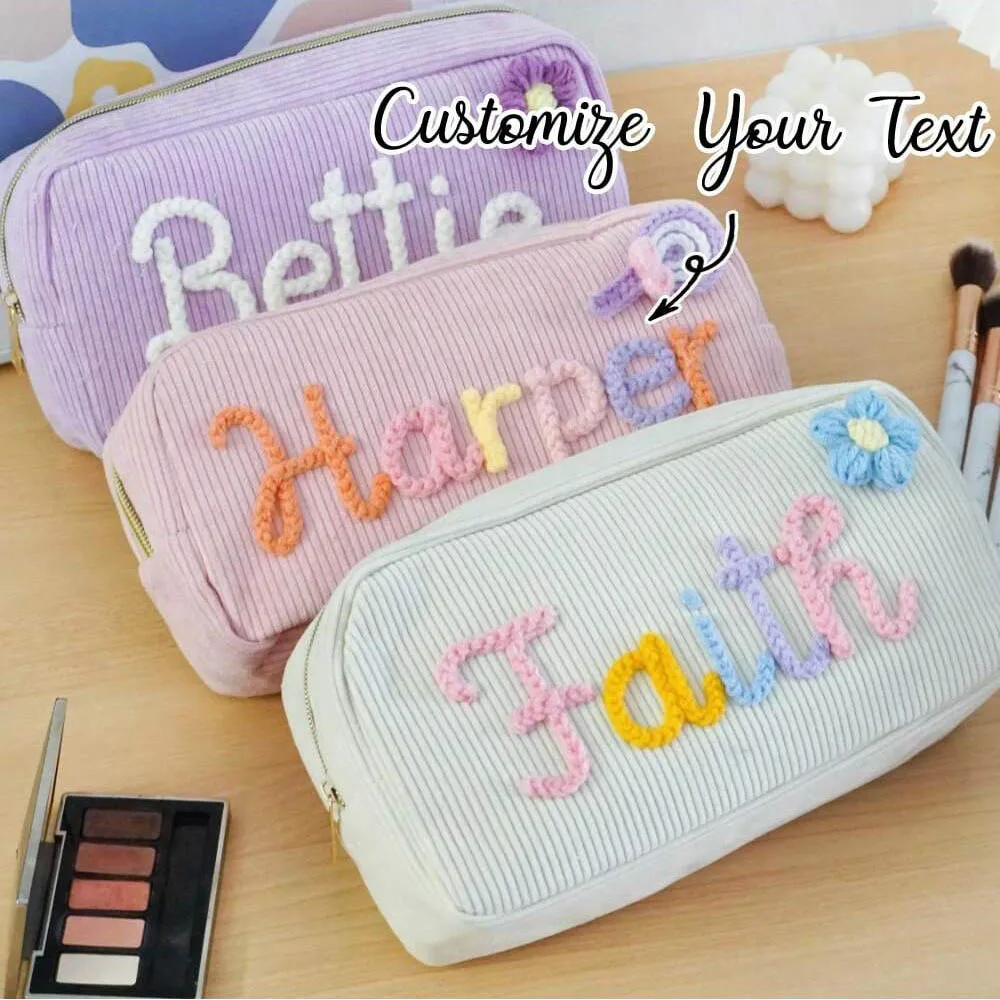 Personalized Yarn Name Makeup Bag,Custom X-Large Corduroy Pouch, Travel Toiletry Bags,Handmade Cosmetic bag, Gift Pouch, Girls B
Personalized Yarn Name Makeup Bag,Custom X-Large Corduroy Pouch, Travel Toiletry Bags,Handmade Cosmetic bag, Gift Pouch, Girls B