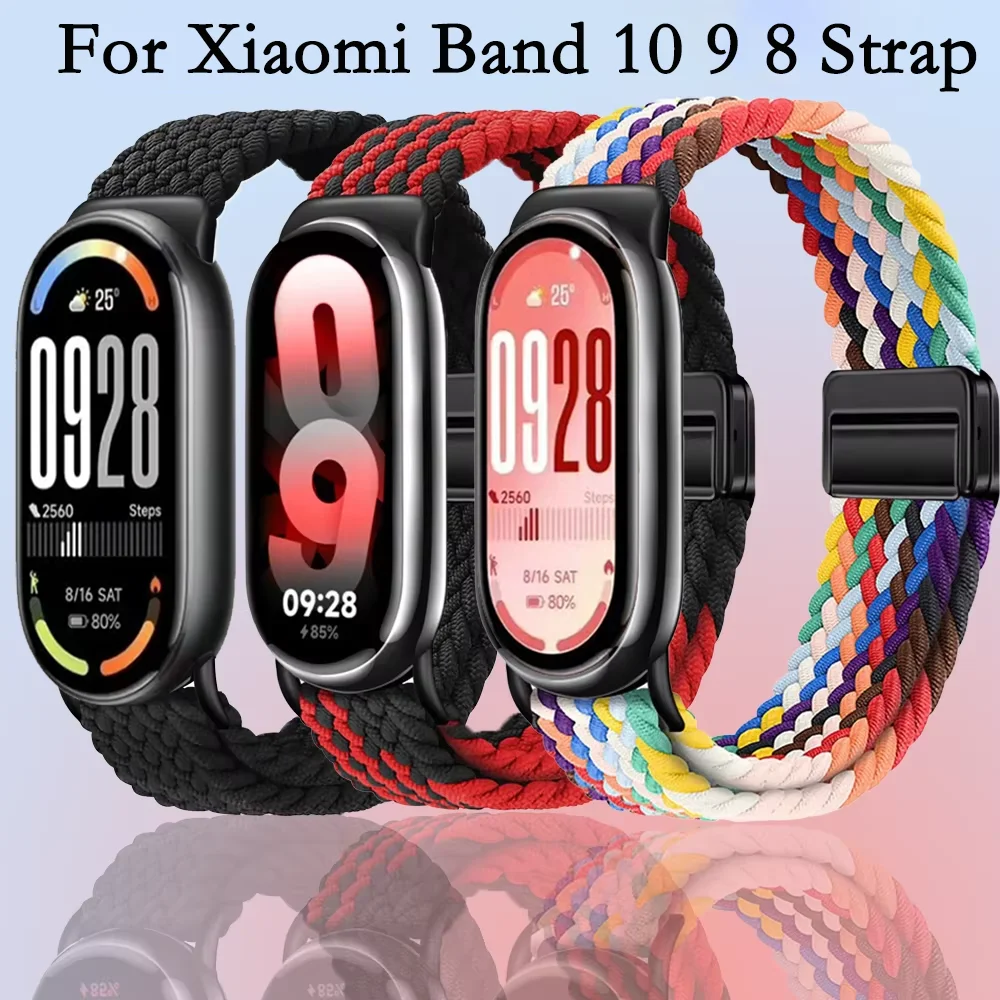 Регулируемый нейлоновый плетеный ремешок с петлей для Xiaomi Band 10, магнитная пряжка, браслет Mi Band 9, ремень для Mi Band 8, аксессуары Correa
Регулируемый нейлоновый плетеный ремешок с петлей для Xiaomi Band 10, магнитная пряжка, браслет Mi Band 9, ремень для Mi Band 8, аксессуары Correa