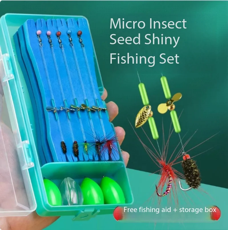 Fly Hook Spinner Blade Rig Micro Insect Lure Kit For Panfish Minnow Bluegill Stream Freshwater Fishing
Fly Hook Spinner Blade Rig Micro Insect Lure Kit For Panfish Minnow Bluegill Stream Freshwater Fishing