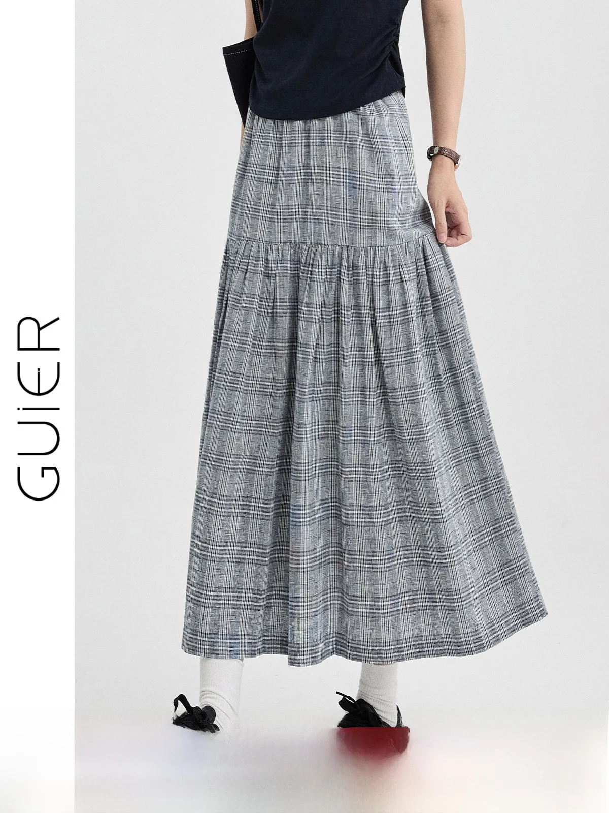 Guier High Waist Plaid Skirt Women's A-Line Umbrella Skirt Summer 2026 New Style Casual Slimming Elegant Skirt
Guier High Waist Plaid Skirt Women's A-Line Umbrella Skirt Summer 2026 New Style Casual Slimming Elegant Skirt