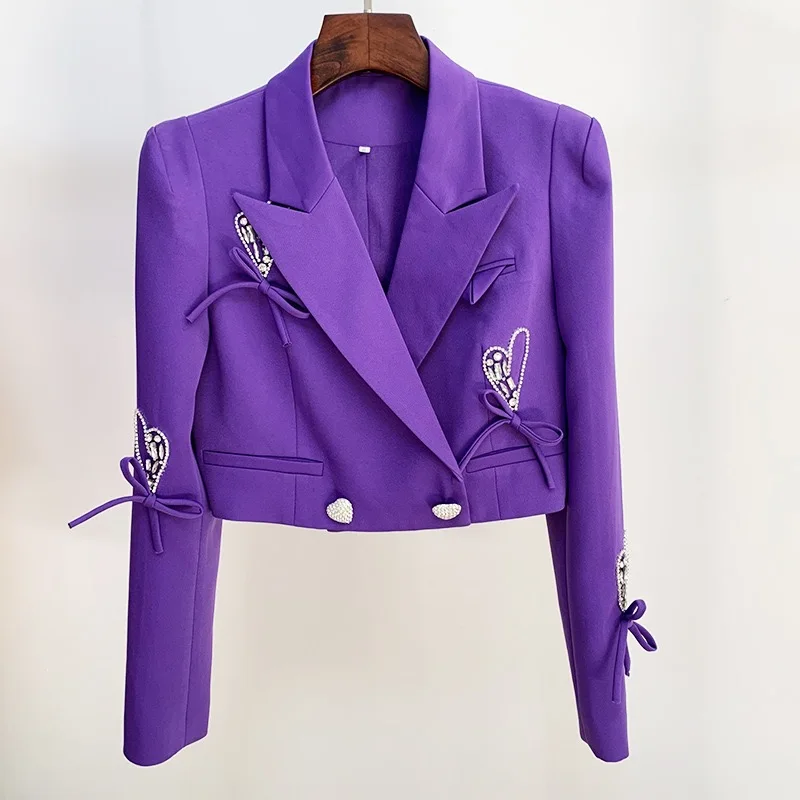 New European and American Heart-Shaped Diamond Button Beaded Bow Tie Short Sleeve Suit
New European and American Heart-Shaped Diamond Button Beaded Bow Tie Short Sleeve Suit