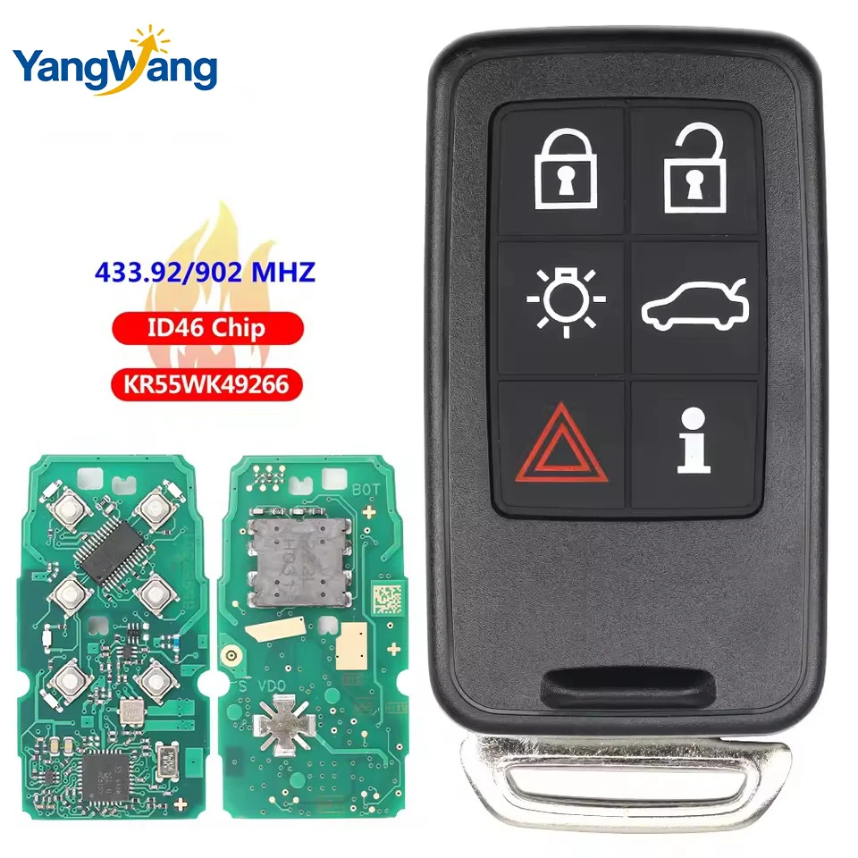 YangWang KR5WK49266 267/268/224 /225/226 Car Remote Key for VOLVO XC60 XC90 S90 S60 PCF7953 Auto Keyless Go Smart 433/868/902MHZ
YangWang KR5WK49266 267/268/224 /225/226 Car Remote Key for VOLVO XC60 XC90 S90 S60 PCF7953 Auto Keyless Go Smart 433/868/902MHZ