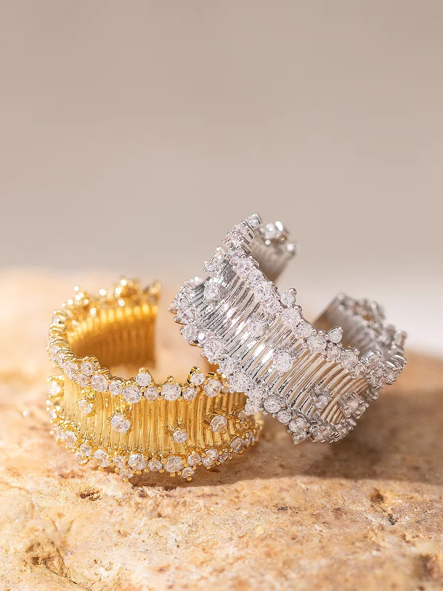 Adjustable Gold Plated Zirconia Ring Ele Open Design Faionable Luxury Geometric Ring for Women Fre out New Faion
Adjustable Gold Plated Zirconia Ring Ele Open Design Faionable Luxury Geometric Ring for Women Fre out New Faion