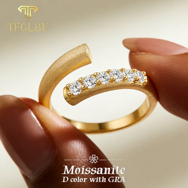TFGLBU Brushed Adjustable Moissanite Rings For Women Men 925 Sterling Silver Fashion Diamond Wedding Open Band Fine Jewelry Gift
TFGLBU Brushed Adjustable Moissanite Rings For Women Men 925 Sterling Silver Fashion Diamond Wedding Open Band Fine Jewelry Gift