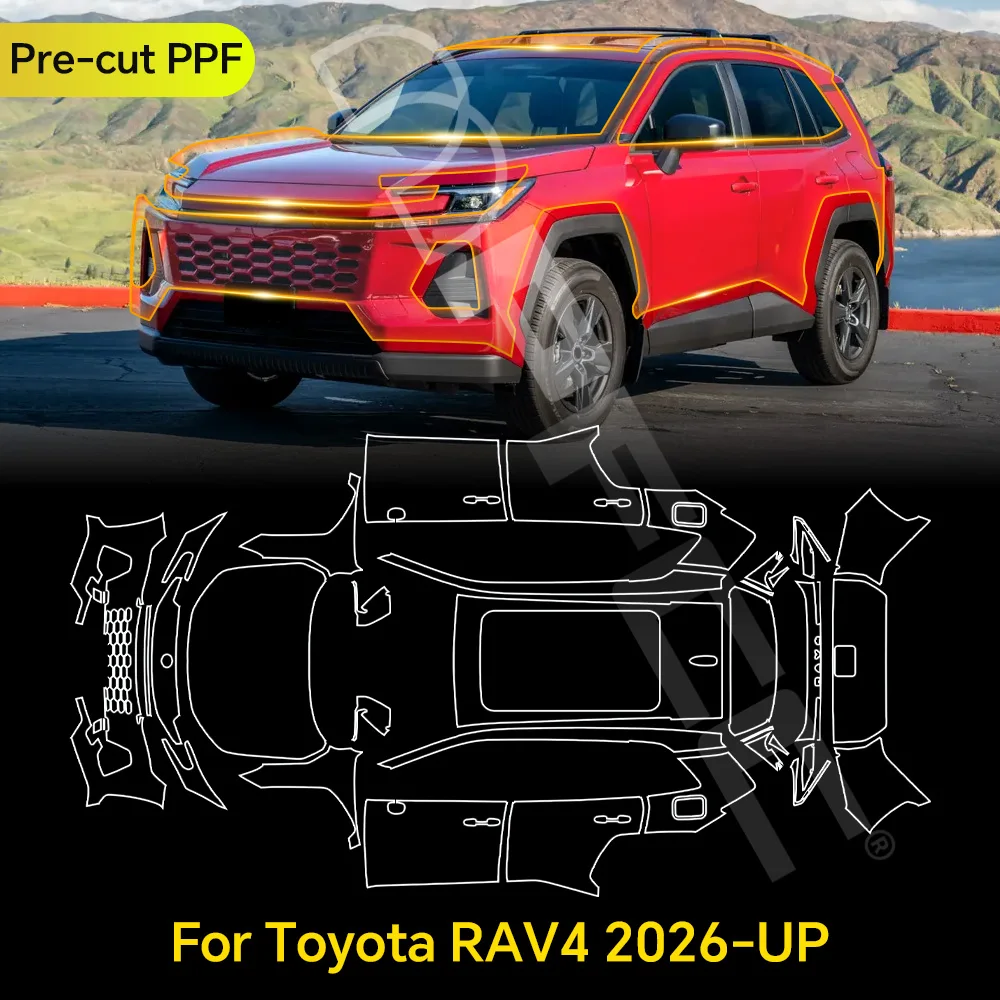 For Toyota RAV4 2026 2027 TPU PPF Pre-cut Clear Bra Car Paint Protection Film Anti-scratch Resistant Repairable Car Accessories
For Toyota RAV4 2026 2027 TPU PPF Pre-cut Clear Bra Car Paint Protection Film Anti-scratch Resistant Repairable Car Accessories