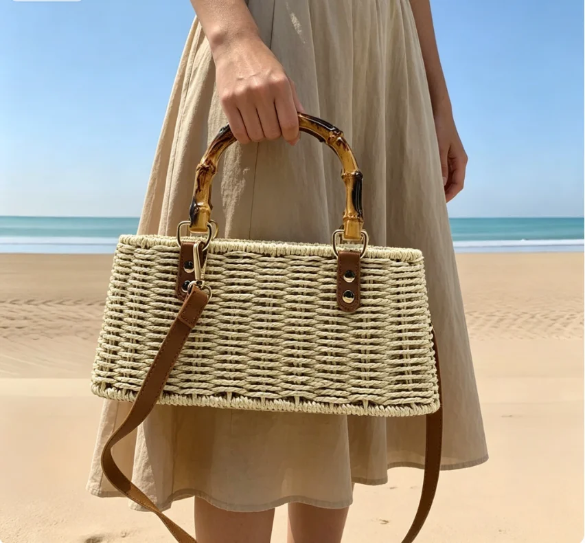 Fabric Solid Color Shoulder Bags String Exquisite High Beauty Ladies Bags 2026 Summer Beach Women's Handbags Женская сумка Bolso
Fabric Solid Color Shoulder Bags String Exquisite High Beauty Ladies Bags 2026 Summer Beach Women's Handbags Женская сумка Bolso