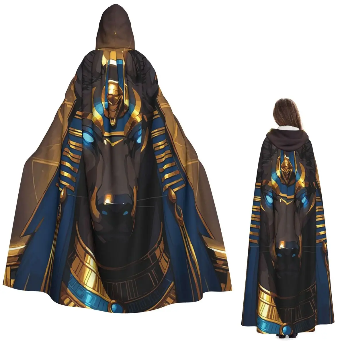 Egyptian Anubis God Ancient Long Hooded Cloak Witch Medieval Costume Cosplay Cape HalloweenVampire Adult Unisex
Egyptian Anubis God Ancient Long Hooded Cloak Witch Medieval Costume Cosplay Cape HalloweenVampire Adult Unisex