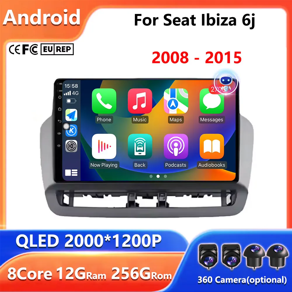 QLED Car Radio For Seat Ibiza MK4 6J 2008-2015 CarPlay Android 15 Auto GPS Navigation Multimedia Bluetooth WIFI Car Head Unit BT
QLED Car Radio For Seat Ibiza MK4 6J 2008-2015 CarPlay Android 15 Auto GPS Navigation Multimedia Bluetooth WIFI Car Head Unit BT
