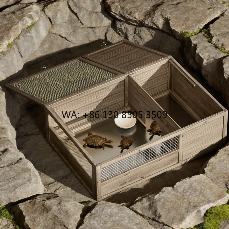 Wooden Tortoise Habitat House Indoor Outdoor Enclosure, Home Small Animal Breeding Box Amphibian Cage Reptile Gecko Lizard Snake
Wooden Tortoise Habitat House Indoor Outdoor Enclosure, Home Small Animal Breeding Box Amphibian Cage Reptile Gecko Lizard Snake
