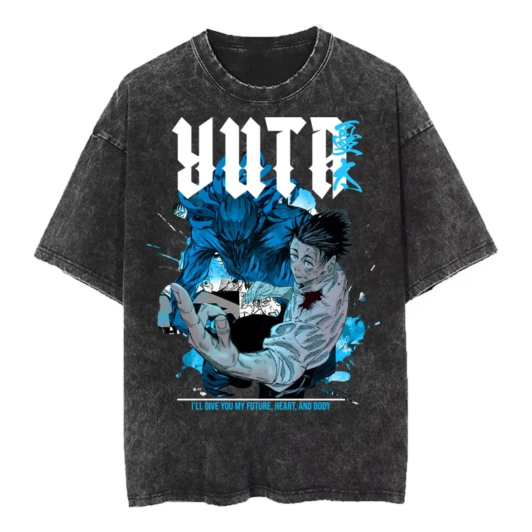 2026 new Jujutsu Kaisen Yuta Okkotsu Vintage Washed T-Shirt, Anime Manga Graphic Streetwear, Oversized Cotton Tee for Men Women
2026 new Jujutsu Kaisen Yuta Okkotsu Vintage Washed T-Shirt, Anime Manga Graphic Streetwear, Oversized Cotton Tee for Men Women