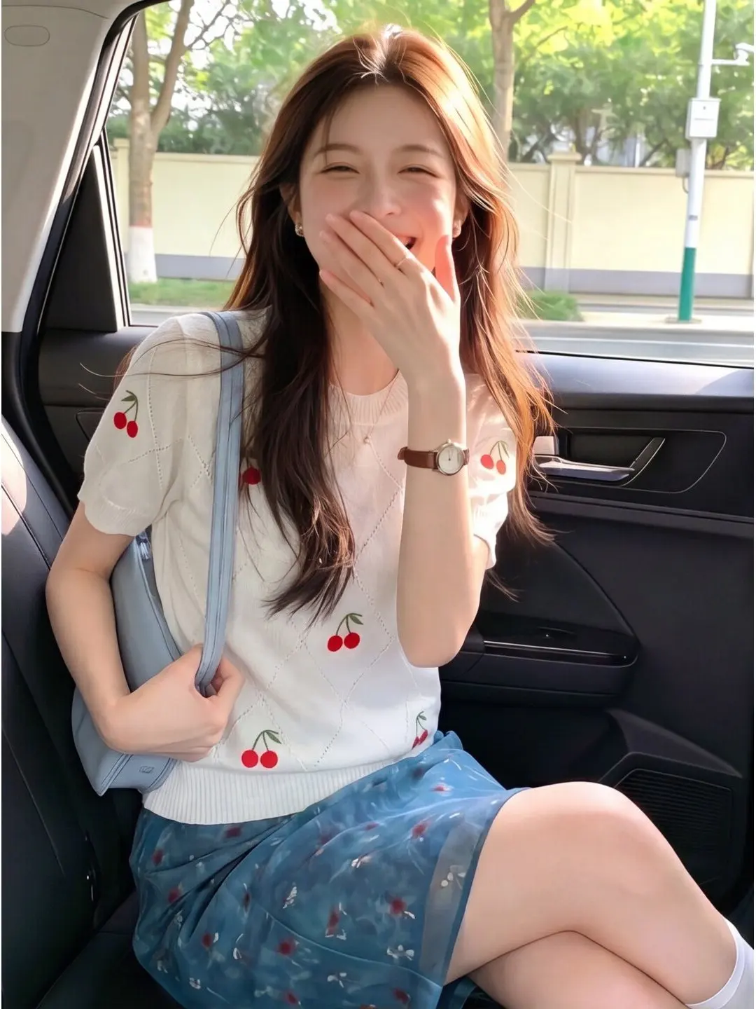 Sweet Style Red Cherry Embroidery round Neck Short Sleeve Knitted Top Women Summer New Loose Slimming Versatile Beautiful Shirt
Sweet Style Red Cherry Embroidery round Neck Short Sleeve Knitted Top Women Summer New Loose Slimming Versatile Beautiful Shirt