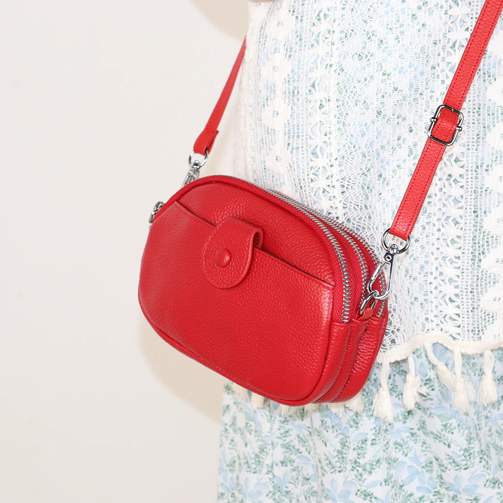Women's Bag Genuine Leather Fashion Women's Mobile Phone Bag 2025 New Top Layer Cowhide Mini Crossbody Bag Women's High-end Smal
Women's Bag Genuine Leather Fashion Women's Mobile Phone Bag 2025 New Top Layer Cowhide Mini Crossbody Bag Women's High-end Smal