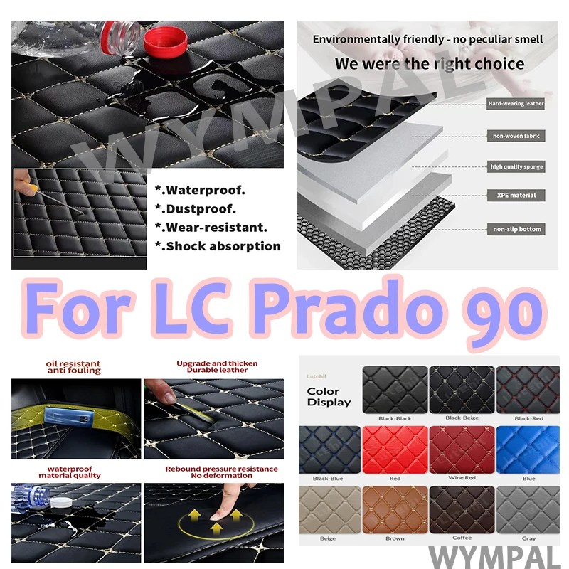 Luxury Car Floor Mat For LC Prado 90 1996 1997 1998 1999 2000 Protect Vehicle's Interior Accessori Customized Artificial Leather
Luxury Car Floor Mat For LC Prado 90 1996 1997 1998 1999 2000 Protect Vehicle's Interior Accessori Customized Artificial Leather
