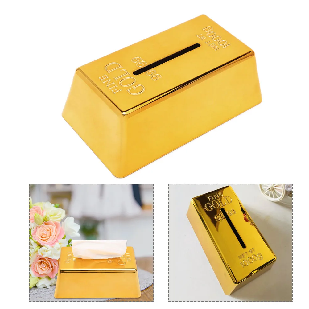 Gold Brick Design Desktop Tissue Holder Plastic Napkin Box Decorative Storage Container For Home Office Smooth Large
Gold Brick Design Desktop Tissue Holder Plastic Napkin Box Decorative Storage Container For Home Office Smooth Large