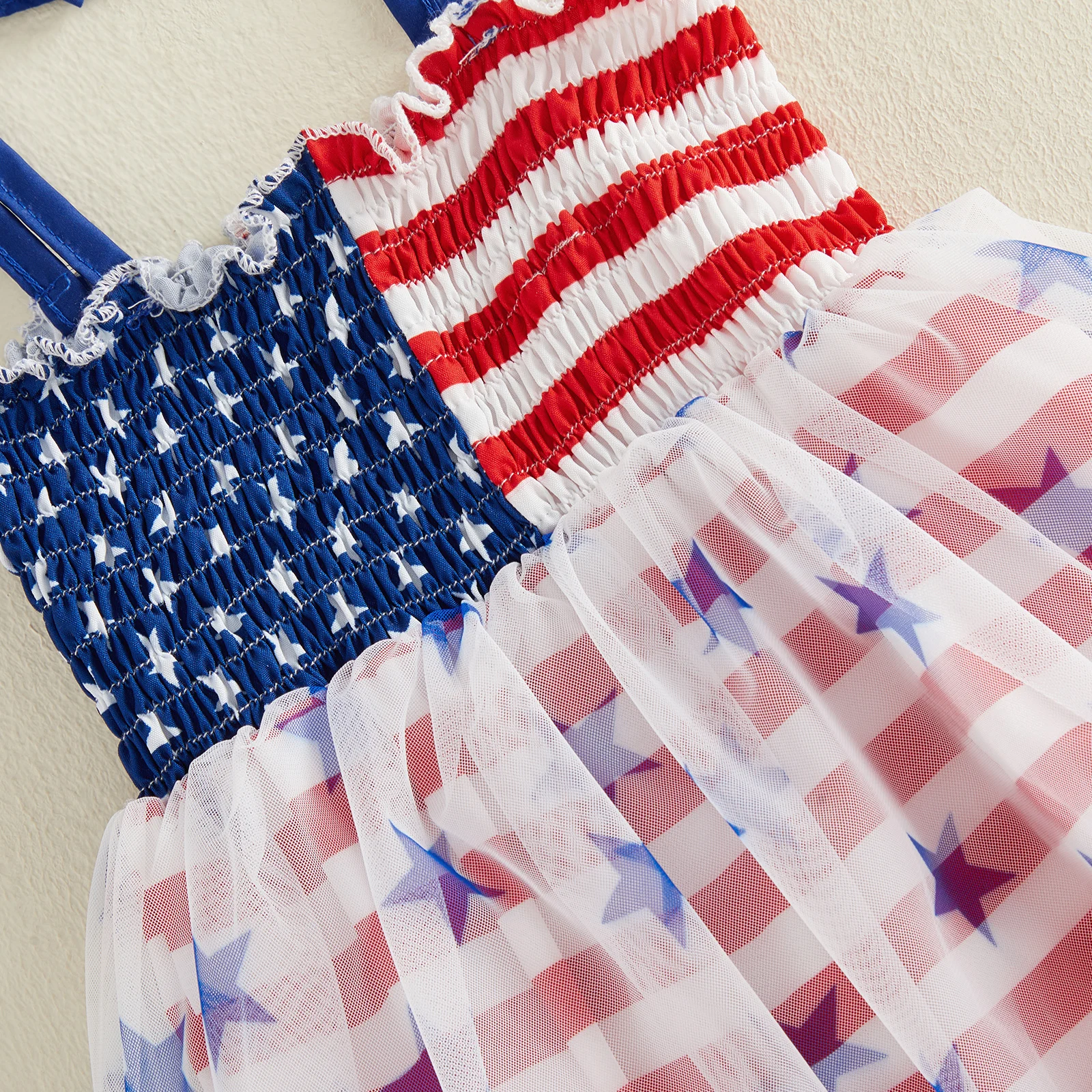 Infant Baby Girl Bodysuits Outfit Independence Day Sleeveless Tie up Shoulder Strap Star Stripe Print Romper Dress and Headband
Infant Baby Girl Bodysuits Outfit Independence Day Sleeveless Tie up Shoulder Strap Star Stripe Print Romper Dress and Headband
