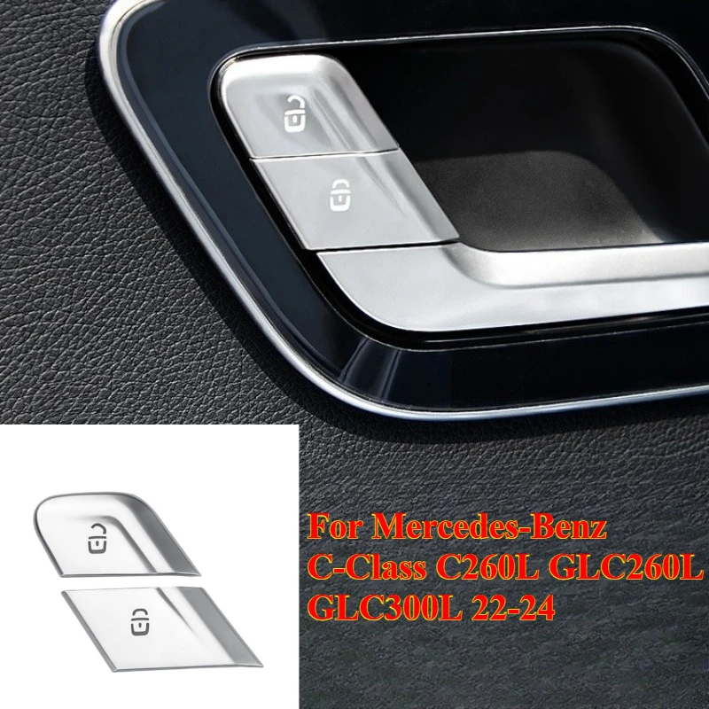 Car Door Lock Button Covers Trim Unlock Switch Button Covers Fit For Mercedes-Benz C-Class C260L GLC260L GLC300L 22-24 Car parts 
Car Door Lock Button Covers Trim Unlock Switch Button Covers Fit For Mercedes-Benz C-Class C260L GLC260L GLC300L 22-24 Car parts