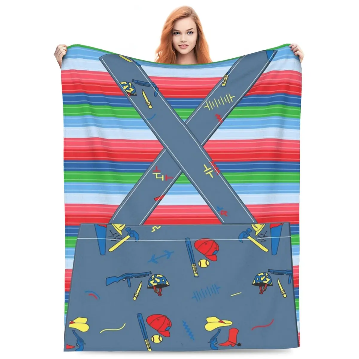 Good Guys Child's Play Chucky - Killer Doll Overalls Blanket Flannel Sofa Portable Throw Blankets for Couch Bedding
Good Guys Child's Play Chucky - Killer Doll Overalls Blanket Flannel Sofa Portable Throw Blankets for Couch Bedding