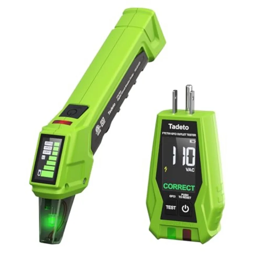 Circuit Breaker Finder with Outlet Tester Quick GFCI Voltage AC 90-135V Electrical Circuit Tracer with Dual LCD Display Batteri
Circuit Breaker Finder with Outlet Tester Quick GFCI Voltage AC 90-135V Electrical Circuit Tracer with Dual LCD Display Batteri