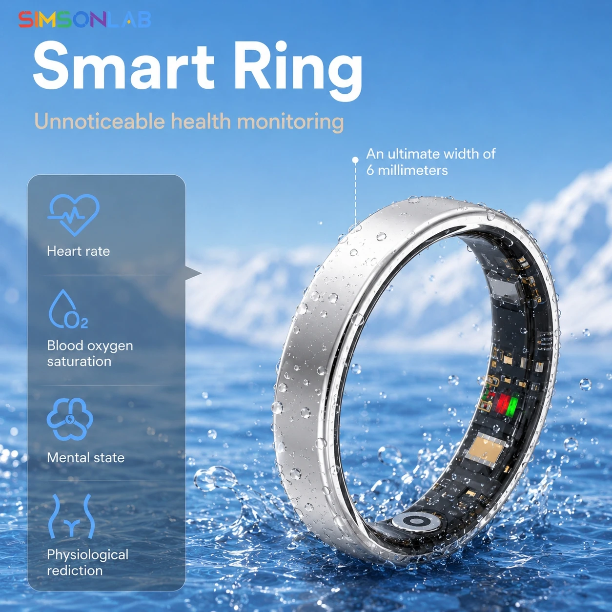 2026 SIMSONLAB New Smart Ring for Men Women Gift Bluetooth Call Blood Pressure Monitor Heart Rate 5ATM Waterproof for Xiaomi
2026 SIMSONLAB New Smart Ring for Men Women Gift Bluetooth Call Blood Pressure Monitor Heart Rate 5ATM Waterproof for Xiaomi