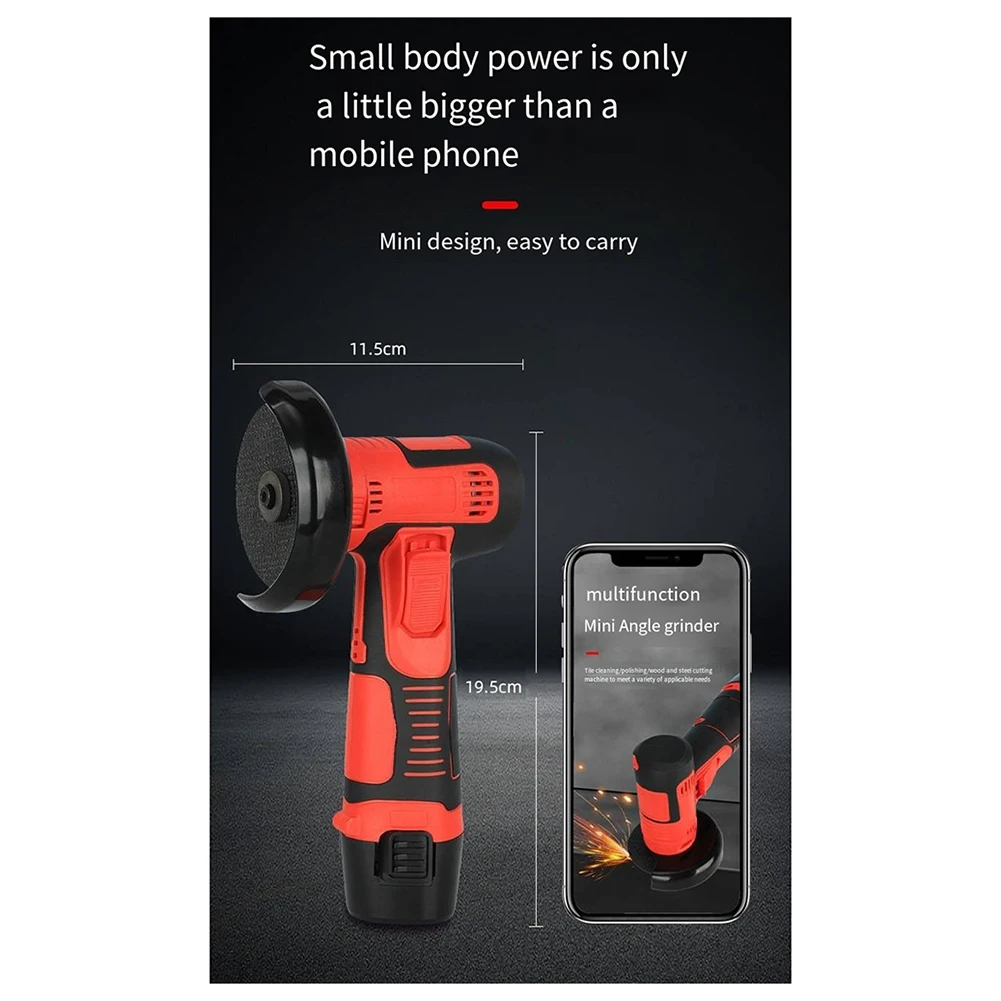 IALJ-Cordless Angle Grinder, 19500 Rpm 12V Mini Angle Grinder, For Plastic/Pipe/Drywall Cutting & Grinding
IALJ-Cordless Angle Grinder, 19500 Rpm 12V Mini Angle Grinder, For Plastic/Pipe/Drywall Cutting & Grinding