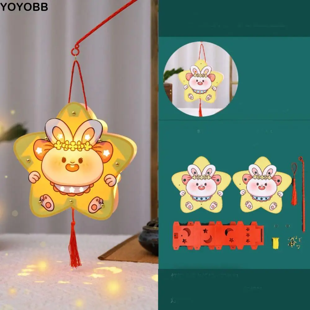 Chinese Mid-Autumn Festival Lantern DIY Glowing Handmade Handheld Rabbit Lantern Luminous Papper Light-Up Bunny Lantern Toy
Chinese Mid-Autumn Festival Lantern DIY Glowing Handmade Handheld Rabbit Lantern Luminous Papper Light-Up Bunny Lantern Toy