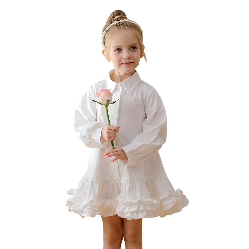 Girls Preppy Style High Waisted Lace White Shirt Dress Long Sleeve Cotton Button Down Ruffle A-Line Cake Hem Tiered Layer Dress
Girls Preppy Style High Waisted Lace White Shirt Dress Long Sleeve Cotton Button Down Ruffle A-Line Cake Hem Tiered Layer Dress