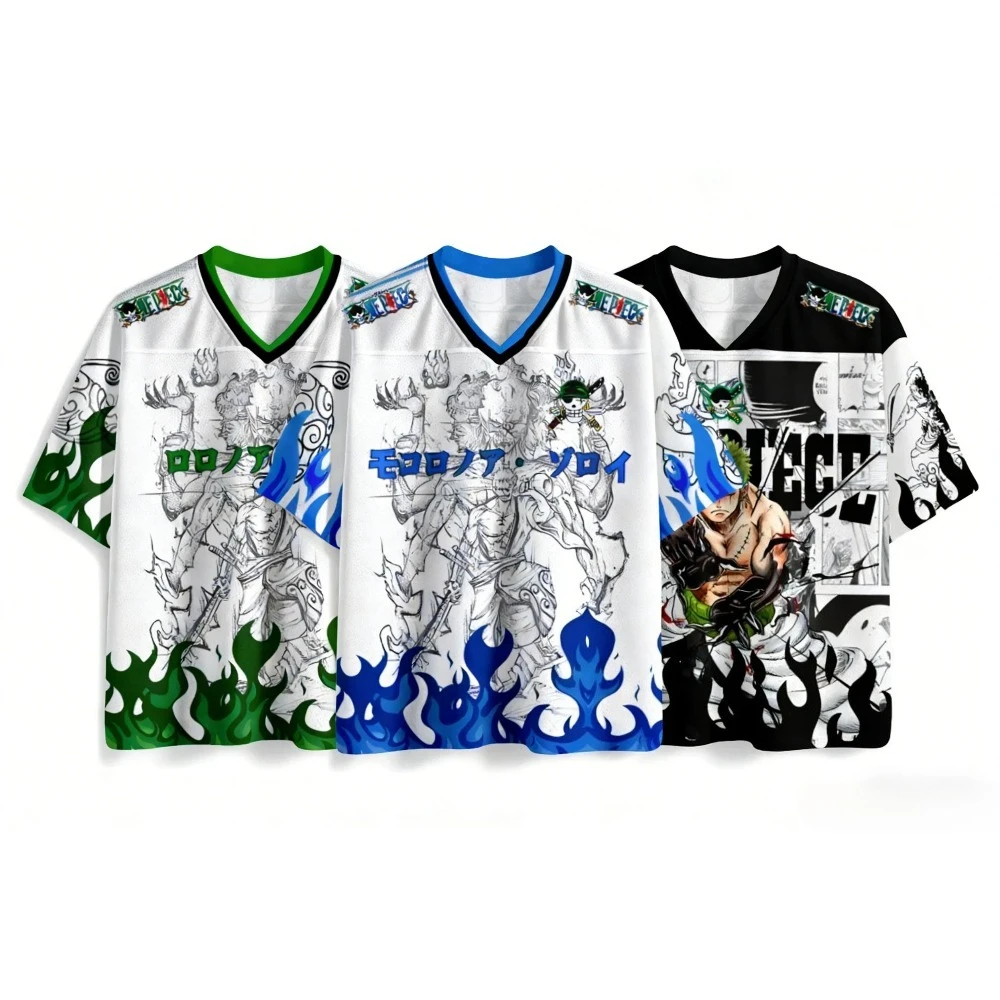2026 One Piece Anime Football Shirt Breathable Casual Anime T-shirt Summer Sports Men's V-neck Top Loose Fashion Short Sleeve
2026 One Piece Anime Football Shirt Breathable Casual Anime T-shirt Summer Sports Men's V-neck Top Loose Fashion Short Sleeve