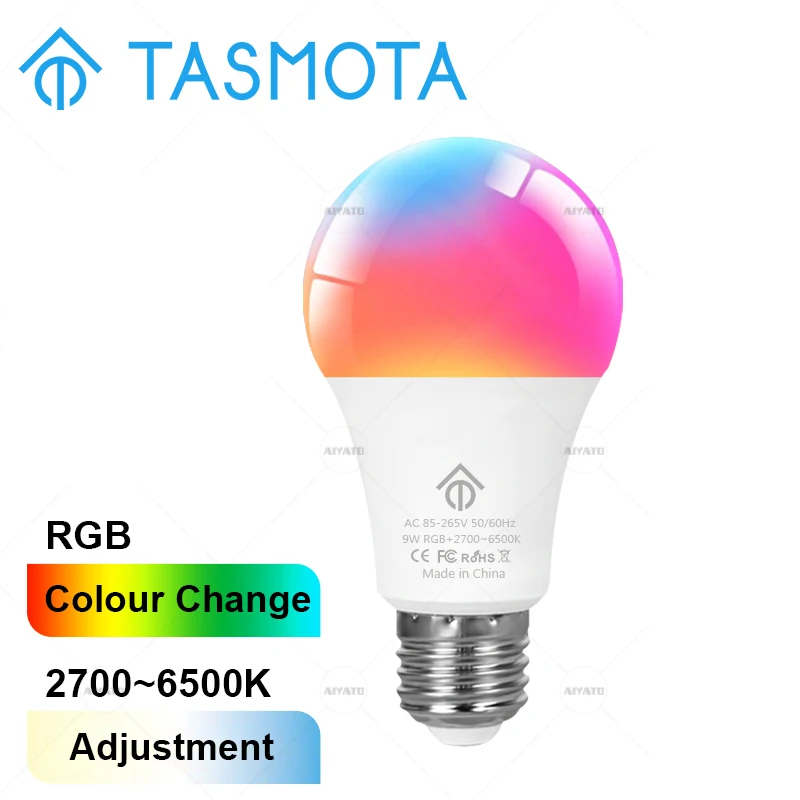 Works With TASMOTA Platform E27 B22 WiFi LED Light Bulb Lamps Support Home Assistant Secondary development Color Change Dimmable
Works With TASMOTA Platform E27 B22 WiFi LED Light Bulb Lamps Support Home Assistant Secondary development Color Change Dimmable