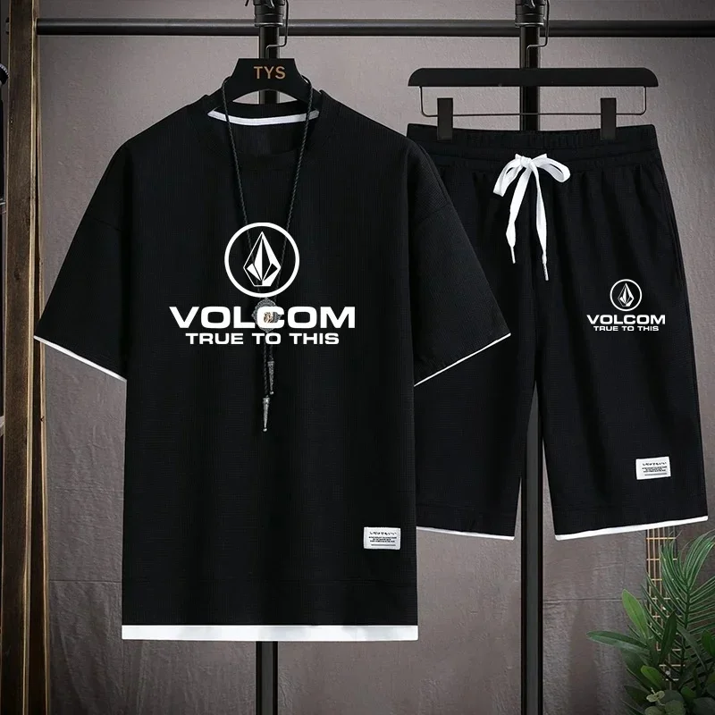 Men's summer sportswear round-neck printed graphic short-sleeved two-piece set, T-shirt and casual shorts
Men's summer sportswear round-neck printed graphic short-sleeved two-piece set, T-shirt and casual shorts