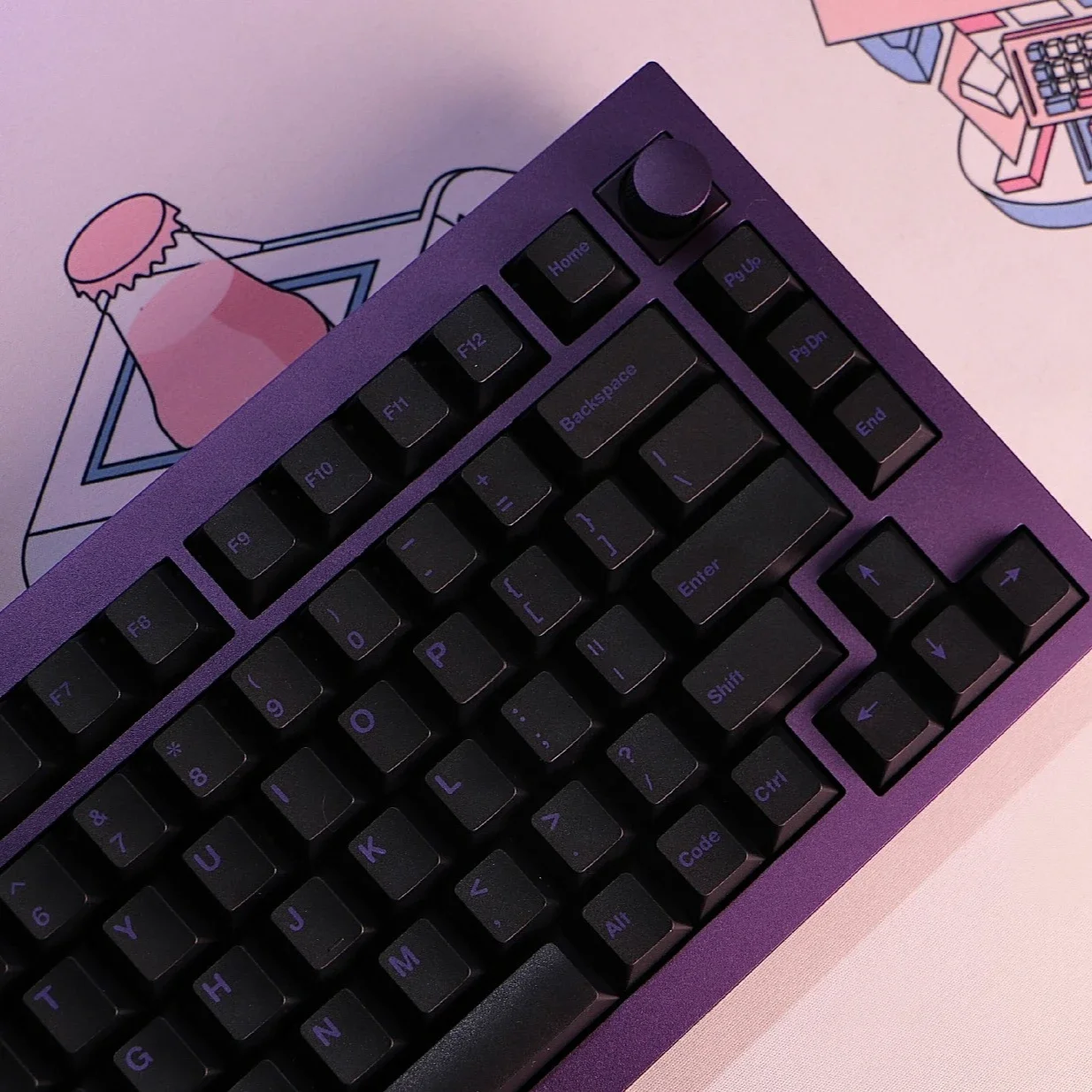 Black purple, gray purple, original height PBT five-sided sublimation keycap basic cover
Black purple, gray purple, original height PBT five-sided sublimation keycap basic cover