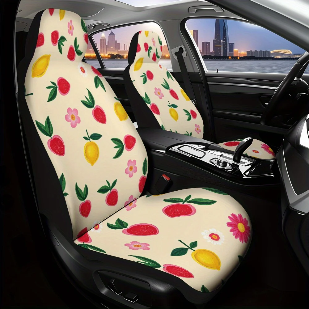 2pcs Lemon Strawberry Flowers Car Seat Covers - Fit For Front Seats Of Cars, SUVs, Trucks - Easy Installation, Scratch-Resistant
2pcs Lemon Strawberry Flowers Car Seat Covers - Fit For Front Seats Of Cars, SUVs, Trucks - Easy Installation, Scratch-Resistant