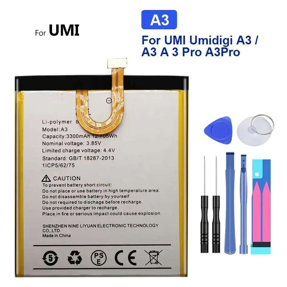 Для Umi Umidigi A3 Pro A3pro аккумулятор для мобильного телефона 3300 мАч прочный
Для Umi Umidigi A3 Pro A3pro аккумулятор для мобильного телефона 3300 мАч прочный