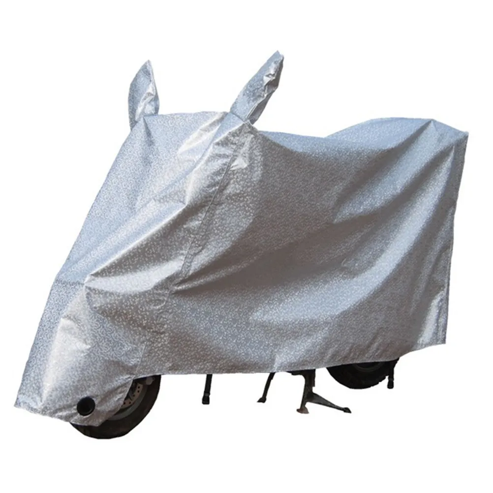Universal Motorcycle Cover Waterproof Silver Size M Windproof Sunproof Rain Dustproof Protector for Motorbikes Electric Cars
Universal Motorcycle Cover Waterproof Silver Size M Windproof Sunproof Rain Dustproof Protector for Motorbikes Electric Cars