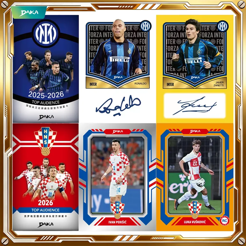 2026 DAKA Top Audience Soccer Card Croatia Mystery Box Genuine Trading Cards Game Toys Holiday Birthday Gifts for Man Woman
2026 DAKA Top Audience Soccer Card Croatia Mystery Box Genuine Trading Cards Game Toys Holiday Birthday Gifts for Man Woman
