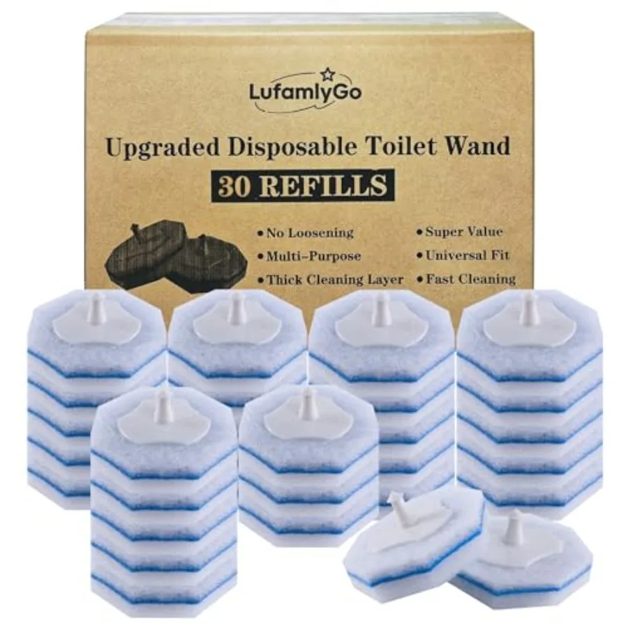 Upgraded 30pcs Toilet Wand Refills fits Clorox Toilet Wand, Thickened Cleaning Layer, Won't Fall Apart, Disposable Bathroom Cle
Upgraded 30pcs Toilet Wand Refills fits Clorox Toilet Wand, Thickened Cleaning Layer, Won't Fall Apart, Disposable Bathroom Cle