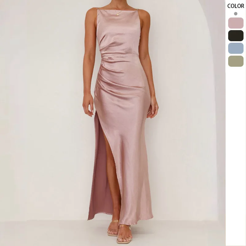 Simple Mermaid Evening Dresess Soft Satin Sleeveless Women Prom Gowns Sexy Side Split Ankle Length Formal Party Dresses
Simple Mermaid Evening Dresess Soft Satin Sleeveless Women Prom Gowns Sexy Side Split Ankle Length Formal Party Dresses