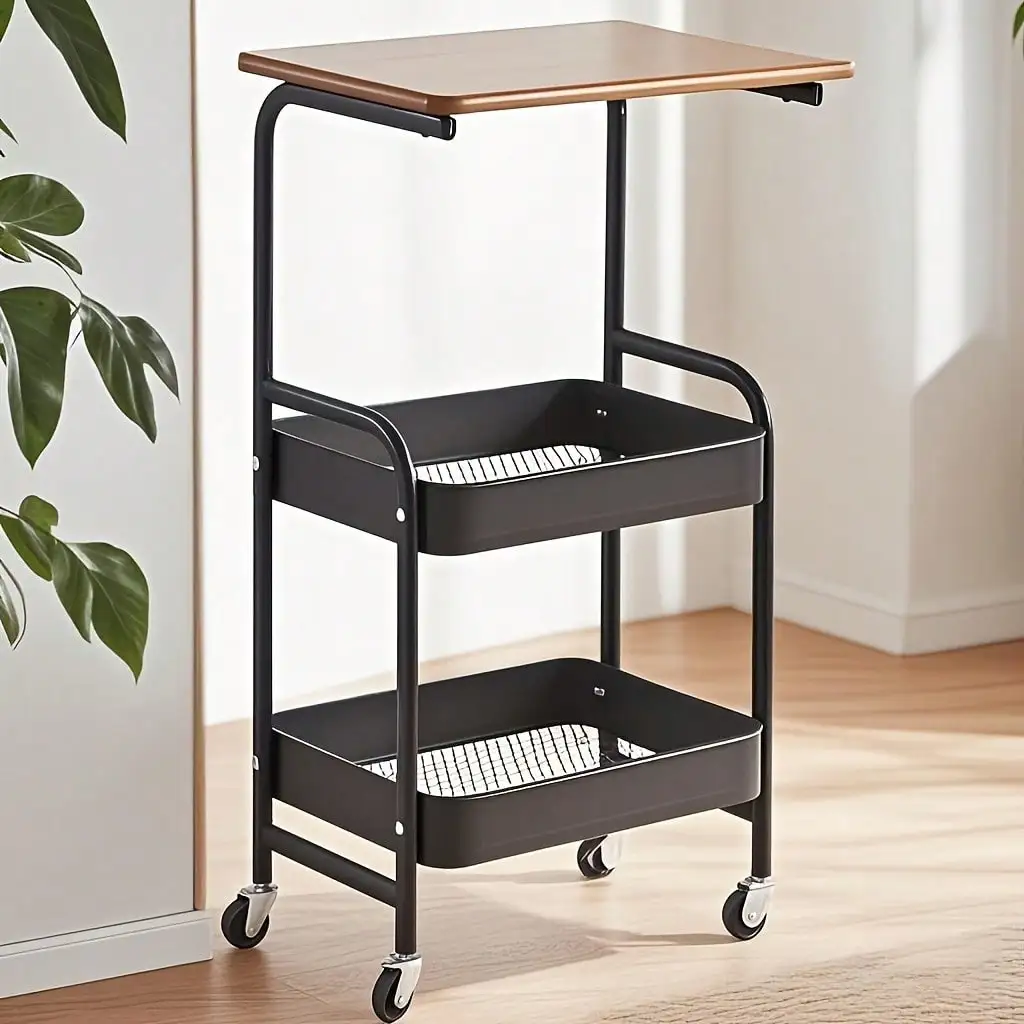 Three-Layer Rolling Cart, Multi-Functional Metal Storage Rack, Snack Rack, Durable Steel Frame, Portable Wheels, Suitable For Ho
Three-Layer Rolling Cart, Multi-Functional Metal Storage Rack, Snack Rack, Durable Steel Frame, Portable Wheels, Suitable For Ho