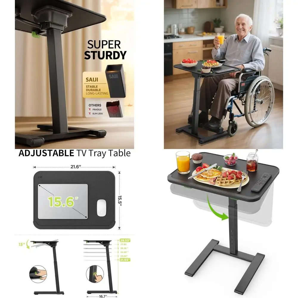 Прочный металлический поднос для телевизора с колесиками, стол с регулируемой высотой для дивана, дивана, кресла, портативных складных столов
Прочный металлический поднос для телевизора с колесиками, стол с регулируемой высотой для дивана, дивана, кресла, портативных складных столов