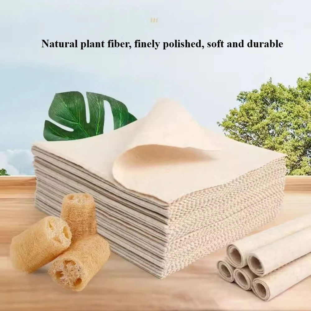Natural loofah plant fiber cleaning cloth, super absorbent kitchen non-stick oil cloth, wet and dry dual-use household scouring
Natural loofah plant fiber cleaning cloth, super absorbent kitchen non-stick oil cloth, wet and dry dual-use household scouring