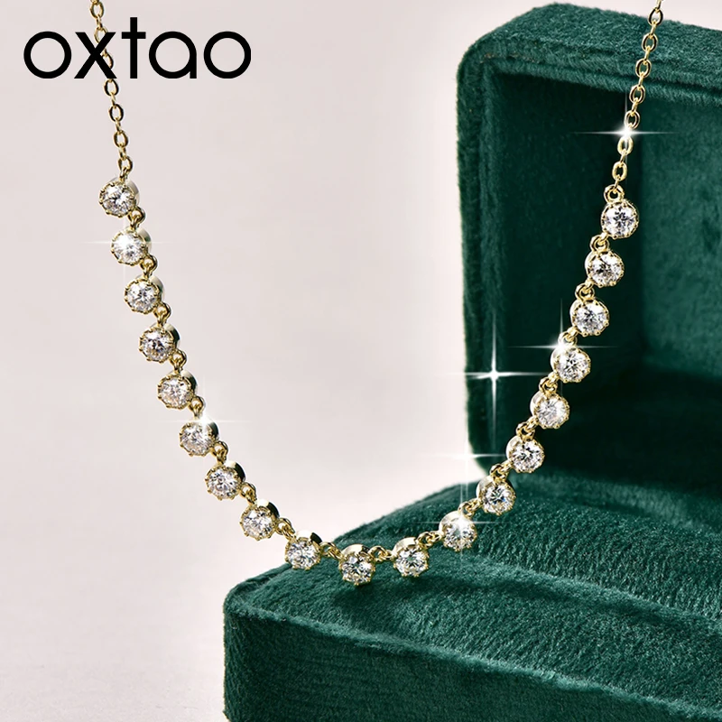 OXTAO 14K Gold Filled 3mm Moissanite Bubble-Style Necklace with Certified Smile Charm Necklace for Women Wedding Jewelry Gift
OXTAO 14K Gold Filled 3mm Moissanite Bubble-Style Necklace with Certified Smile Charm Necklace for Women Wedding Jewelry Gift