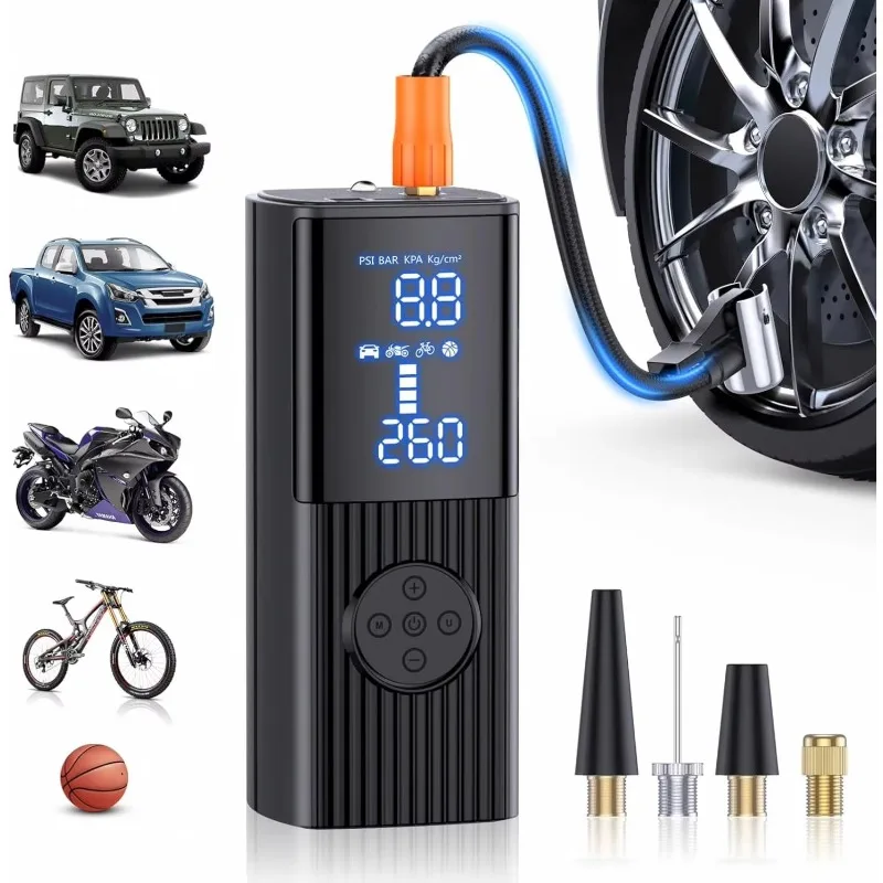 SXLL Rechargeable latest air compressor tire inflator 150PSI car bicycle ball 12v Abarth car motorcycle scooter bicycle tire
SXLL Rechargeable latest air compressor tire inflator 150PSI car bicycle ball 12v Abarth car motorcycle scooter bicycle tire