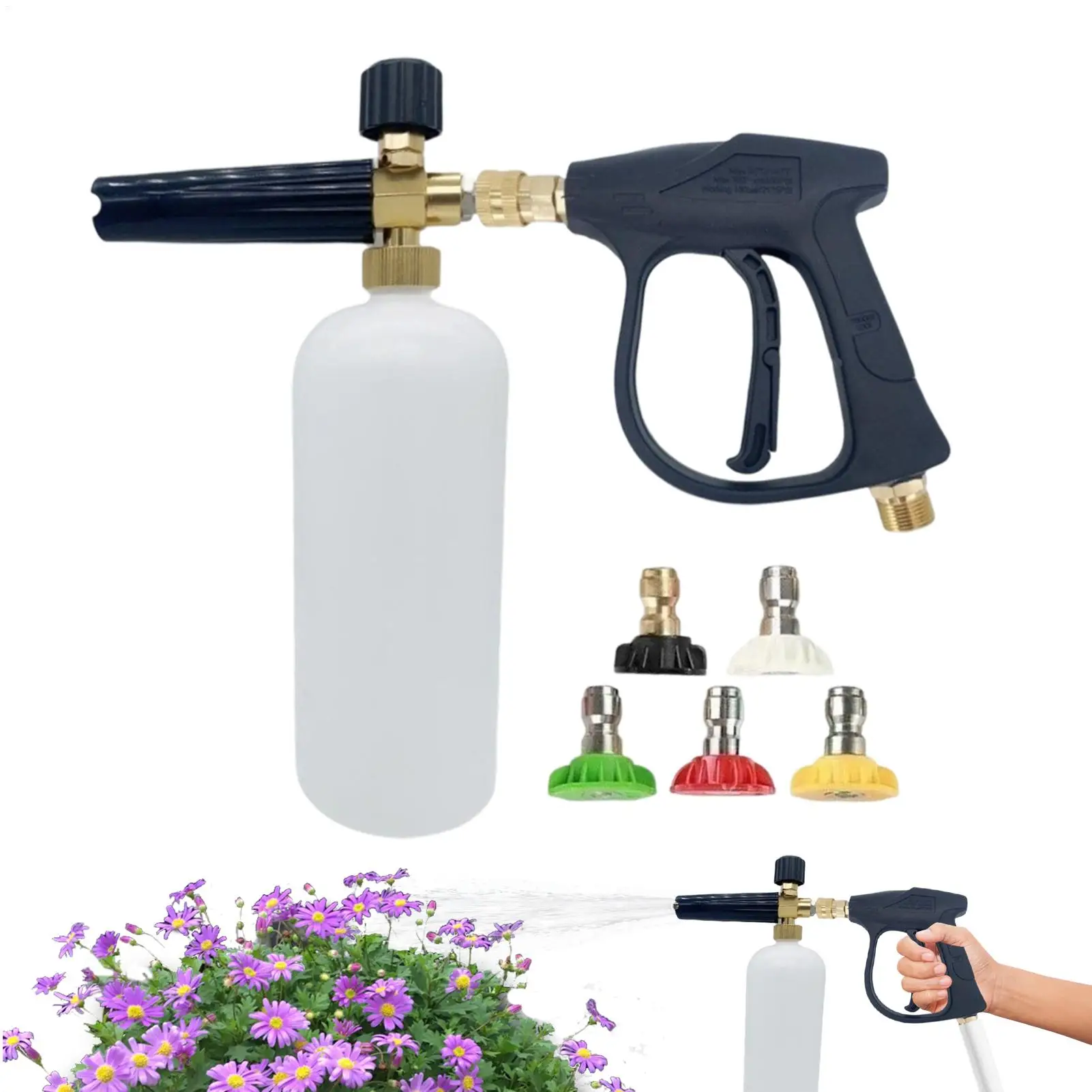 High-pressure Water Gun 4/1 Quick Connector Tail Connector M22-14 Cordless Powerful Car Washing Cleaner 5 Nozzles Water Gun
High-pressure Water Gun 4/1 Quick Connector Tail Connector M22-14 Cordless Powerful Car Washing Cleaner 5 Nozzles Water Gun