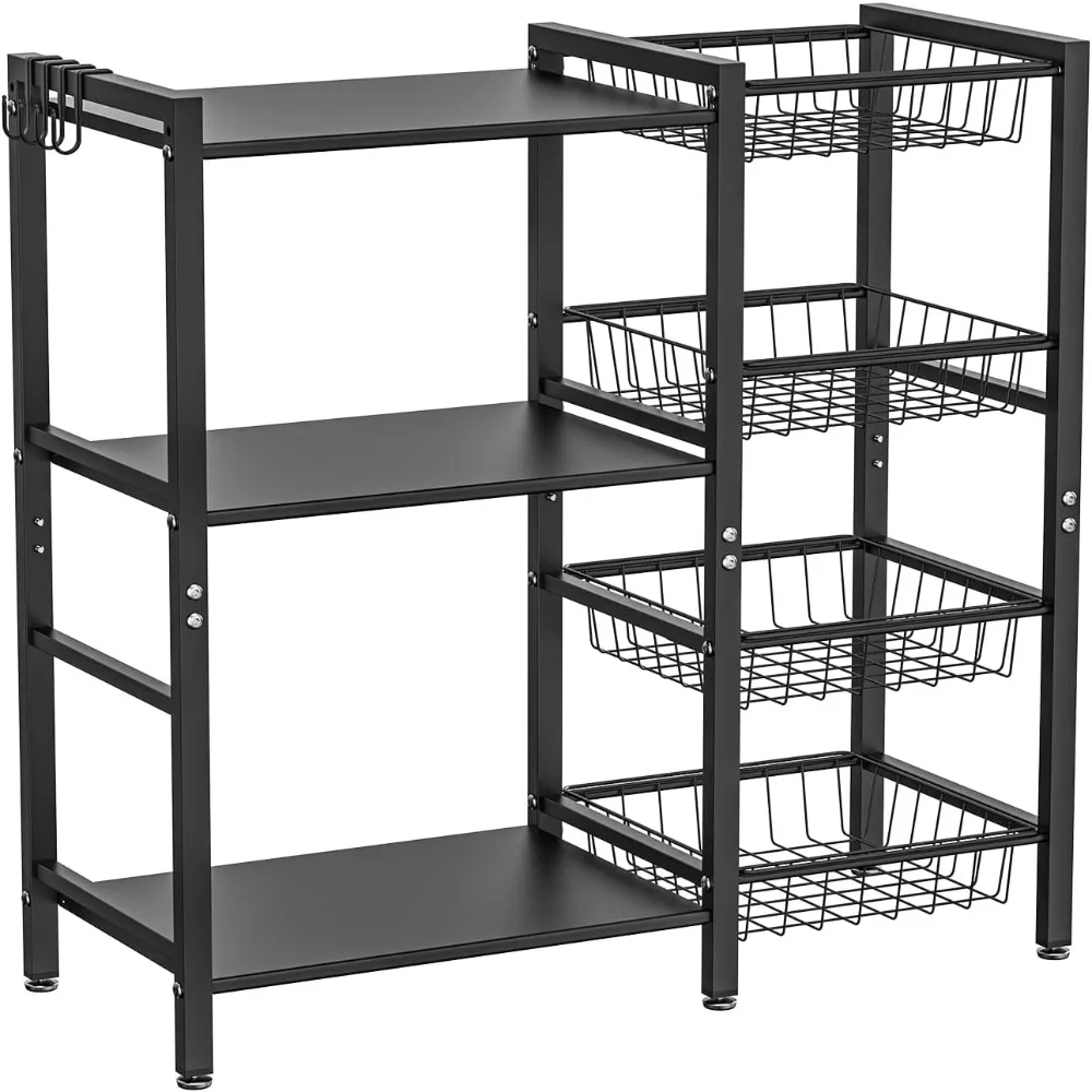 Storage Rack Kitchen Baker's Rack - Utility Microwave Oven Stand with Steel Mesh Baskets
Storage Rack Kitchen Baker's Rack - Utility Microwave Oven Stand with Steel Mesh Baskets