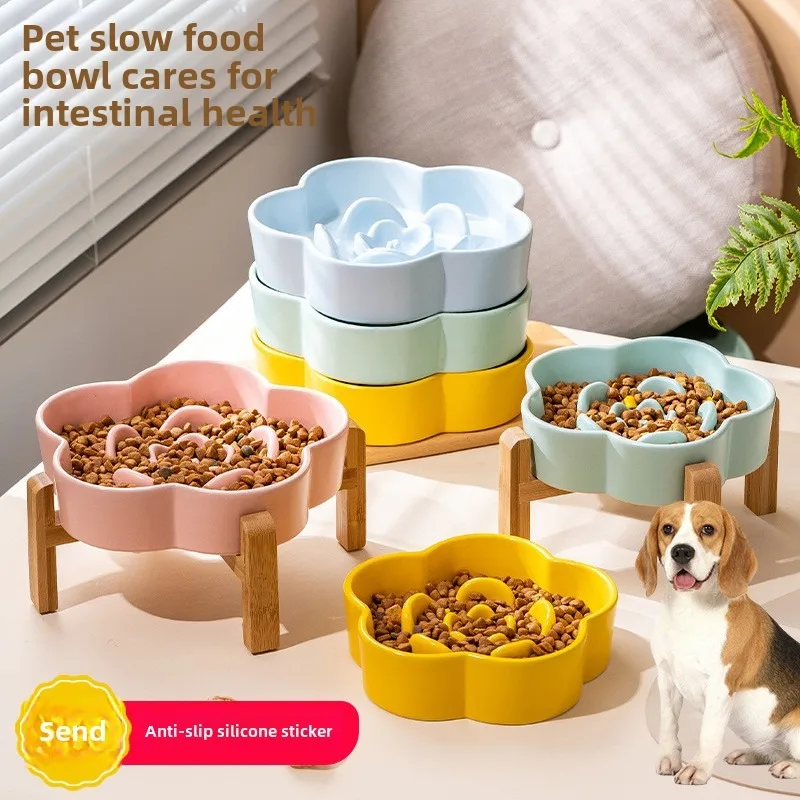 Ceramic Dog Slow Food Bowl Anti-choking Medium and Large Dog Food Basin Cat Bowl with Wooden Frame Pet Food Utensils Puppy
Ceramic Dog Slow Food Bowl Anti-choking Medium and Large Dog Food Basin Cat Bowl with Wooden Frame Pet Food Utensils Puppy