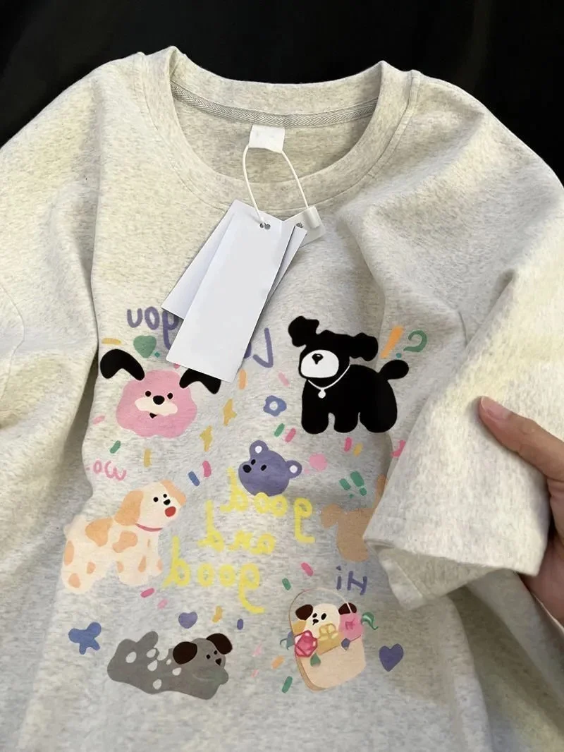 plus Size 300 Pounds Summer Cartoon Print Anti-Aging Short Sleeve Loose Casual round Neck Half Sleeve T-Shirt Women
plus Size 300 Pounds Summer Cartoon Print Anti-Aging Short Sleeve Loose Casual round Neck Half Sleeve T-Shirt Women