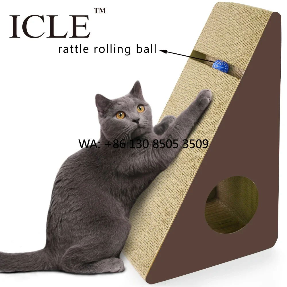 Triangle Interactive Cat Toys Ultimate With Round Rattle Ringing Ball--IC-0105-Brown Scratching Cardboard Scratcher Lounge
Triangle Interactive Cat Toys Ultimate With Round Rattle Ringing Ball--IC-0105-Brown Scratching Cardboard Scratcher Lounge