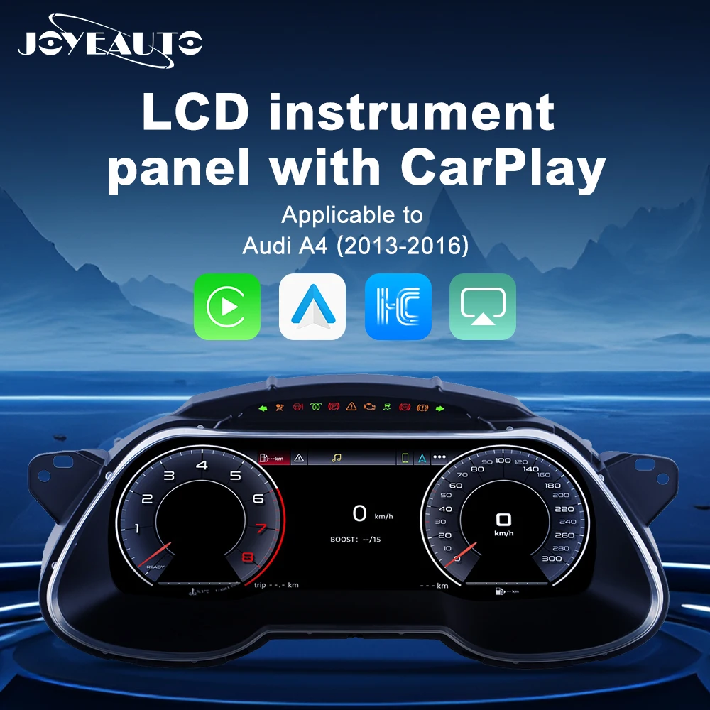 12.3"LCD Digital Instrument Panel for 2013-2016 Audi A4 Dashboard Odometer Speedometer VirtualCluster CarPlay Android Auto Hicar
12.3"LCD Digital Instrument Panel for 2013-2016 Audi A4 Dashboard Odometer Speedometer VirtualCluster CarPlay Android Auto Hicar